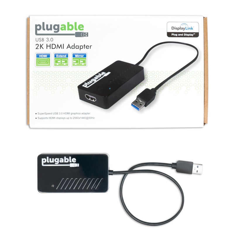 Plugable USB 3.0 to HDMI Video Graphics Adapter â€“ DisplayLink Certified for Multiple Monitors up to 2560x1440 â€“ External USB to HDMI Adapter Compatible with Windows 11, 10, 7, XP, and macOS - Image 5